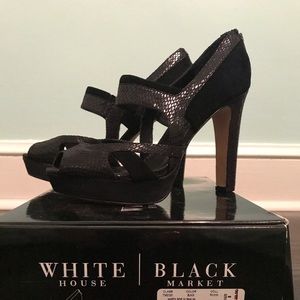 Misty SUEDE/SNAKE-EMBOSSED HEEL